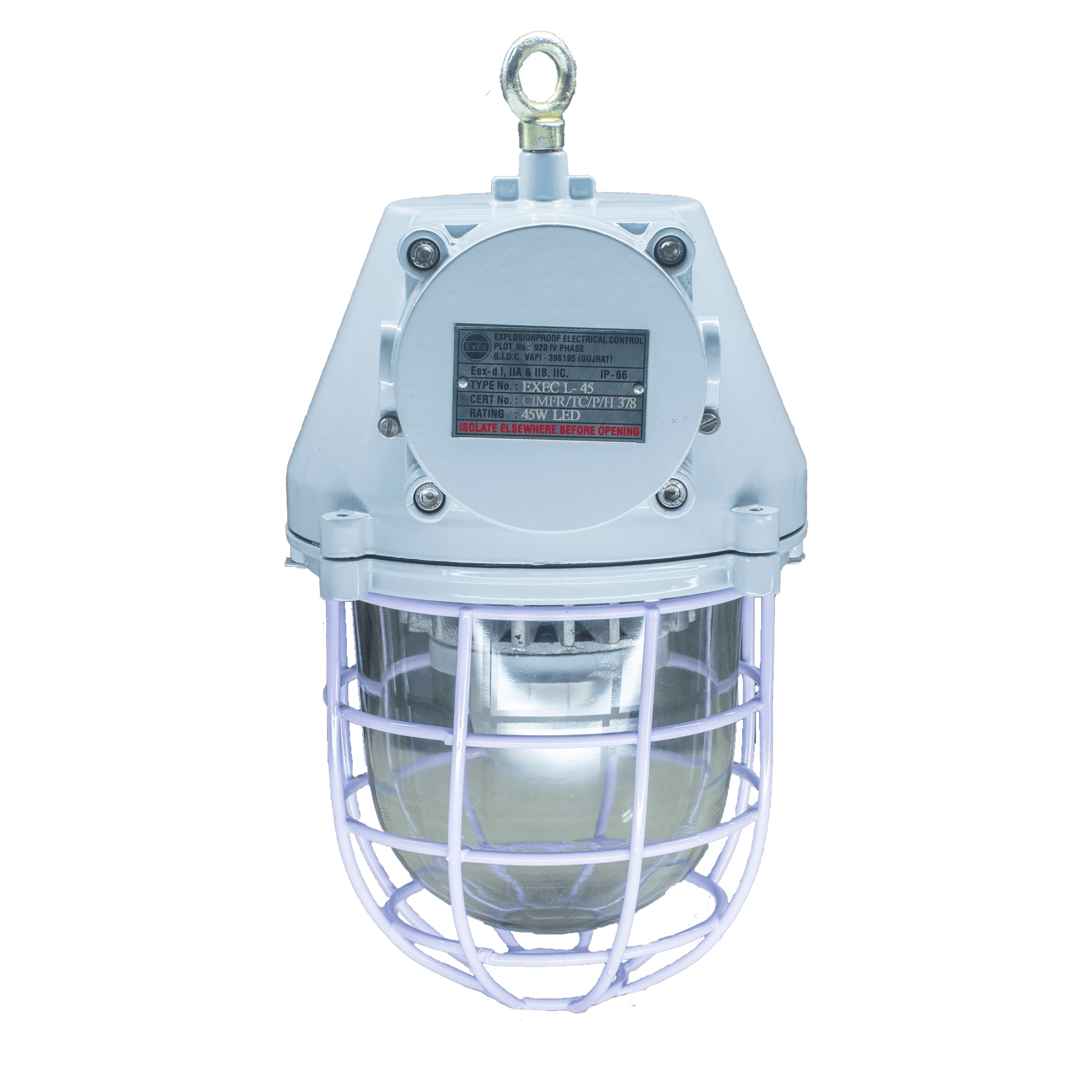 ExEC flameproof wellglass light fitting